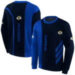los-angeles-rams-monogram-pattern-blue-hoodie-best-selling
