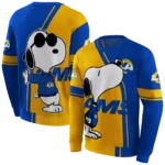 los-angeles-rams-playful-snoopy-blue-hoodie-best-selling