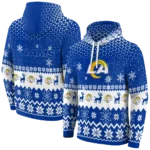 los-angeles-rams-reindeer-motif-blue-hoodie-best-selling