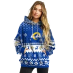los-angeles-rams-reindeer-motif-blue-hoodie-best-selling