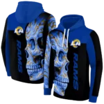 los-angeles-rams-skull-motif-blue-black-hoodie-best-selling