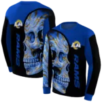 los-angeles-rams-skull-motif-blue-black-hoodie-best-selling