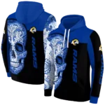 los-angeles-rams-sugar-skull-blue-black-hoodie-best-selling