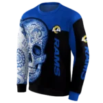 los-angeles-rams-sugar-skull-blue-black-hoodie-best-selling