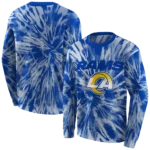 los-angeles-rams-tie-dye-pattern-blue-hoodie-best-selling