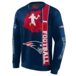 new-england-patriots-football-heartbeat-blue-hoodie-best-selling