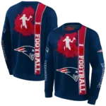 new-england-patriots-football-heartbeat-blue-hoodie-best-selling