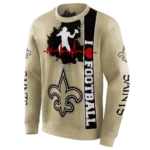 new-orleans-saints-football-heartbeat-gold-hoodie-best-selling