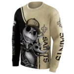 new-orleans-saints-jack-skellington-gold-hoodie-best-selling