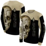 new-orleans-saints-sugar-skull-gold-black-hoodie-best-selling
