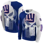 new-york-giants-graphic-punisher-blue-white-hoodie-best-selling