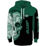 new-york-jets-sugar-skull-green-black-hoodie-best-selling