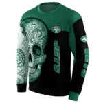 new-york-jets-sugar-skull-green-black-hoodie-best-selling