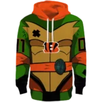 personalized-cincinnati-bengals-superhero-armor-orange-green-hoodie-best-selling