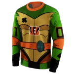personalized-cincinnati-bengals-superhero-armor-orange-green-hoodie-best-selling