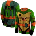 personalized-cincinnati-bengals-superhero-armor-orange-green-hoodie-best-selling