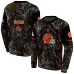 personalized-cleveland-browns-hunting-theme-brown-black-hoodie-best-selling