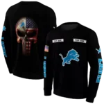 personalized-detroit-lions-punisher-skull-black-hoodie-best-selling