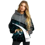 personalized-jacksonville-jaguars-hexagonal-mesh-teal-black-gray-hoodie-best-selling