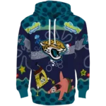 personalized-jacksonville-jaguars-spongebob-patrick-star-teal-navy-hoodie-best-selling