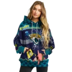 personalized-jacksonville-jaguars-spongebob-patrick-star-teal-navy-hoodie-best-selling