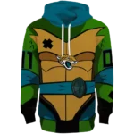 personalized-jacksonville-jaguars-superhero-armor-teal-green-hoodie-best-selling