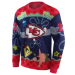 personalized-kansas-city-chiefs-spongebob-patrick-star-red-navy-hoodie-best-selling