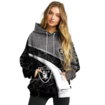 personalized-las-vegas-raiders-hexagonal-mesh-black-gray-hoodie-best-selling