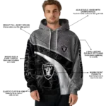 personalized-las-vegas-raiders-hexagonal-mesh-black-gray-hoodie-best-selling