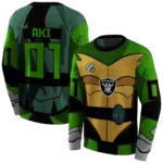 personalized-las-vegas-raiders-superhero-armor-black-green-hoodie-best-selling