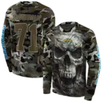 personalized-los-angeles-chargers-camo-skull-hoodie-best-selling