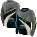 personalized-los-angeles-chargers-hexagonal-mesh-blue-black-gray-hoodie-best-selling