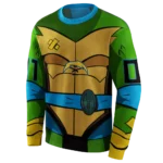 personalized-los-angeles-chargers-superhero-armor-blue-green-hoodie-best-selling