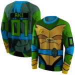 personalized-los-angeles-chargers-superhero-armor-blue-green-hoodie-best-selling