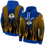 personalized-los-angeles-rams-flame-design-blue-hoodie-best-selling