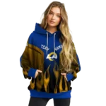 personalized-los-angeles-rams-flame-design-blue-hoodie-best-selling
