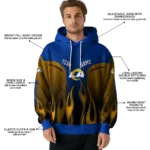 personalized-los-angeles-rams-flame-design-blue-hoodie-best-selling