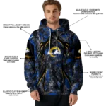 personalized-los-angeles-rams-hunting-theme-blue-black-hoodie-best-selling