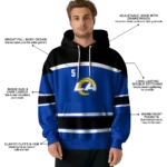 personalized-los-angeles-rams-striped-pattern-blue-hoodie-best-selling