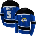 personalized-los-angeles-rams-striped-pattern-blue-hoodie-best-selling