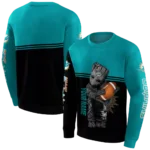 personalized-miami-dolphins-baby-groot-aqua-black-hoodie-best-selling