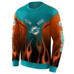 personalized-miami-dolphins-flame-design-aqua-hoodie-best-selling