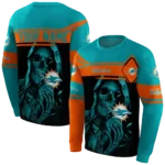 personalized-miami-dolphins-grim-reaper-aqua-black-hoodie-best-selling