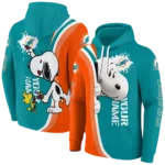 personalized-miami-dolphins-peeking-snoopy-aqua-hoodie-best-selling