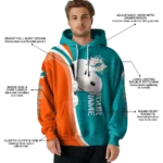 personalized-miami-dolphins-peeking-snoopy-aqua-hoodie-best-selling