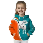 personalized-miami-dolphins-peeking-snoopy-aqua-hoodie-best-selling