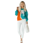 personalized-miami-dolphins-peeking-snoopy-aqua-hoodie-best-selling
