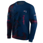 personalized-new-england-patriots-deer-silhouette-blue-hoodie-best-selling