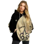 personalized-new-orleans-saints-minimalist-design-gold-black-hoodie-best-selling