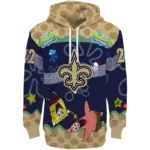 personalized-new-orleans-saints-spongebob-patrick-star-gold-navy-hoodie-best-selling